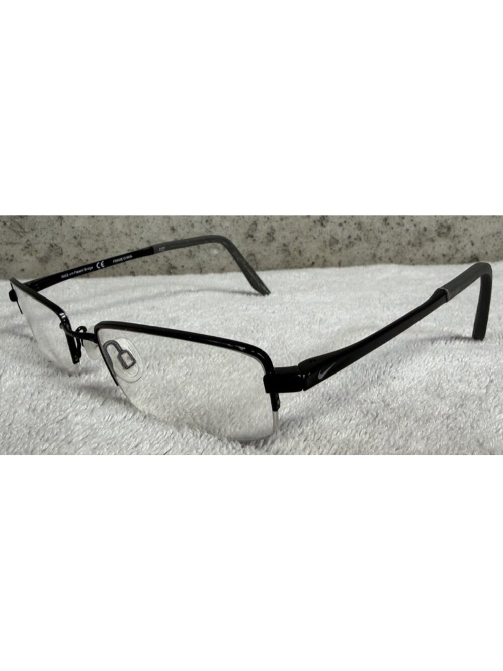 Nike 4292 001 Rectangular Black Half Rim Men's Eyeglasses Frames 51-19-140